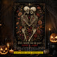 Personalized Halloween Skeleton Couple Canvas Painting, Till Death Do Us Part Wall Art Decor, Spooky Season Poster Gift For Couple