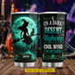 Personalized Halloween Witch Tumbler, On A Dark Desert Highway Stainless Steel Tumbler Spooky Season Gift For Witch Lover