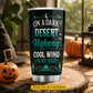Personalized Halloween Witch Tumbler, On A Dark Desert Highway Stainless Steel Tumbler Spooky Season Gift For Witch Lover