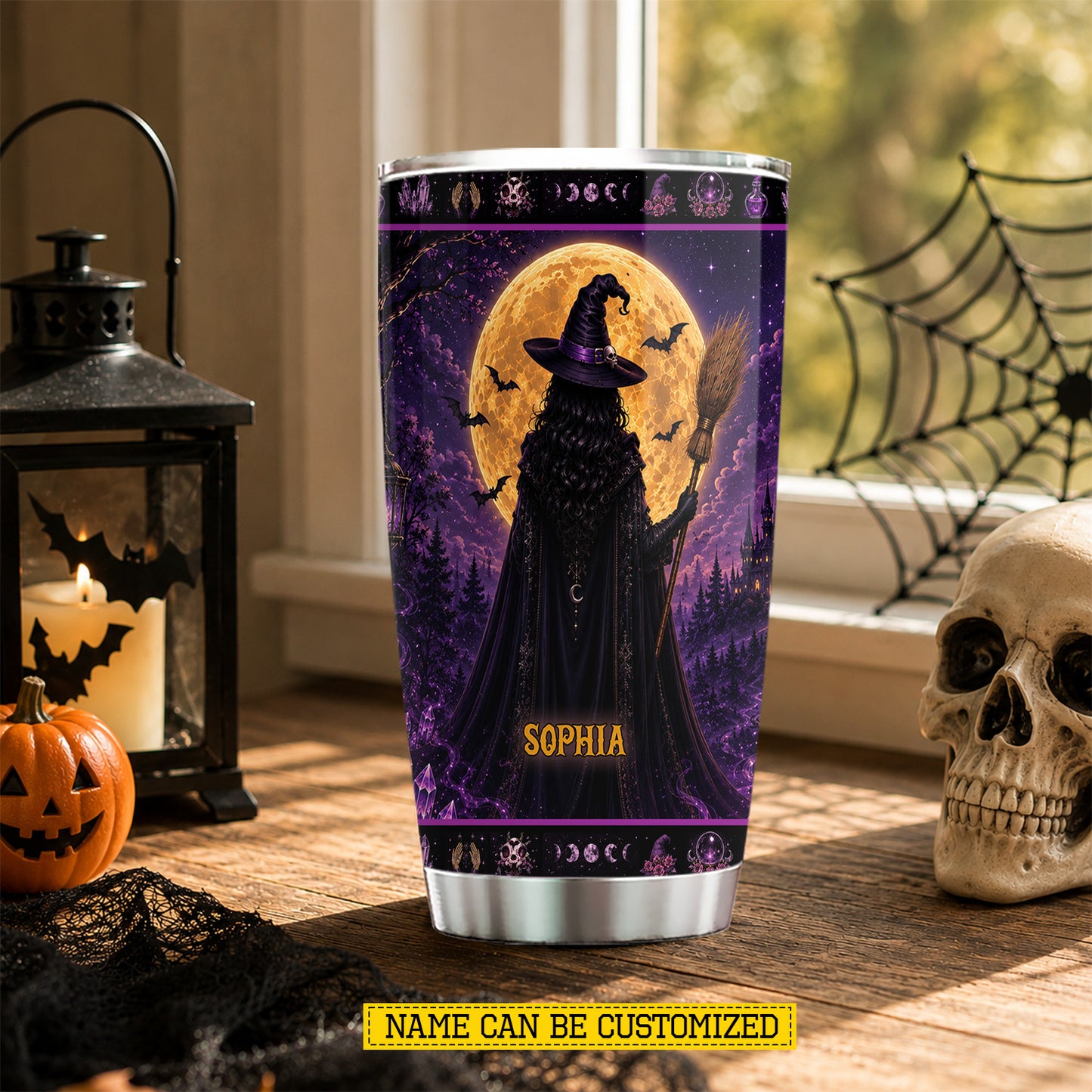 Personalized Halloween Witch Tumbler, I Didn't Decide To Become A Witch, Spooky Season Stainless Steel Tumbler, Travel Mug Tumblers Gift For Witch Lover
