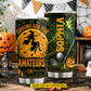Personalized Halloween Golf Witch Tumbler, Brooms Are For Amateurs, Spooky Season Stainless Steel Tumbler, Travel Mug Tumblers Gift For Golf Lover