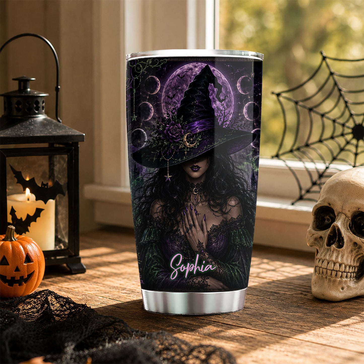 Personalized Halloween Witch Tumbler, I’m Not Sugar & Spice, Spooky Season Stainless Steel Tumbler, Travel Mug Tumblers Gift For Witch Lover