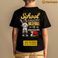 Personalized Back To School Baseball Kid Backside T-shirt, School Is Important But Baseball Is Importanter Tees Gift For Baseball Lovers