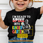 Funny Personalized Back To School Volleyball Girl Kid T-shirt, I'm Ready To Spike Into Kindergarten Sport Tees Gift For Volleyball Lovers