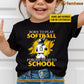 Funny Personalized Back To School Softball Girl Kid T-shirt, Born To Play Softball Tees Gift For Softball Lovers