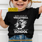 Funny Personalized Back To School Volleyball Girl Kid T-shirt, Born To Play Volleyball Sport Tees Gift For Volleyball Lovers