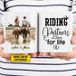 Personalized Horse Riding Couple Mug, Riding Partners For Life, Best Valentine's Day Gift For Rodeo-Loving Couple, Cowboys & Cowgirl Lovers