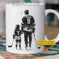 Personalized Hockey Dad Daughter Mug, Behind Every Hockey Player Gift Mug, Father's Day Cups For Hockey Lover