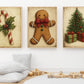 Set Of 3 Christmas Canvas Painting, Rustic Holiday Warmth Wall Art Decor, Xmas Poster Gift To Decor House Or Office