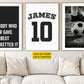 Personalized Set Of 3 Soccer Canvas Painting, Nobody Who Ever Gave His Best Regretted It Sport Wall Art Decor, Poster Gift For Soccer Lovers