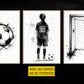 Personalized Set Of 3 Soccer Girl Canvas Painting, Dream Big Play Hard Sport Wall Art Decor, Poster Gift For Soccer Lovers
