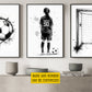 Personalized Set Of 3 Soccer Girl Canvas Painting, Dream Big Play Hard Sport Wall Art Decor, Poster Gift For Soccer Lovers