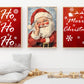Set Of 3 Christmas Santa Claus, Santa Christmas Canvas Painting, Xmas Wall Art Decor, Christmas Poster Gift