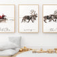 Gallery Set Of 3 Christmas Santa Claus With A Sleigh, Santa Christmas Canvas Painting, Xmas Wall Art Decor - Christmas Poster Gift