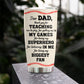Motivational Quotes Personalized Baseball Tumbler, Dear Dad Thank You For All, Stainless Steel Tumbler, Gift For Dad From Son