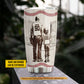 Personalized Softball Dad Daughter Tumbler, Dear Dad Thank You For Teaching Me Stainless Steel Tumbler, Father's Day Gift For Softball Lovers