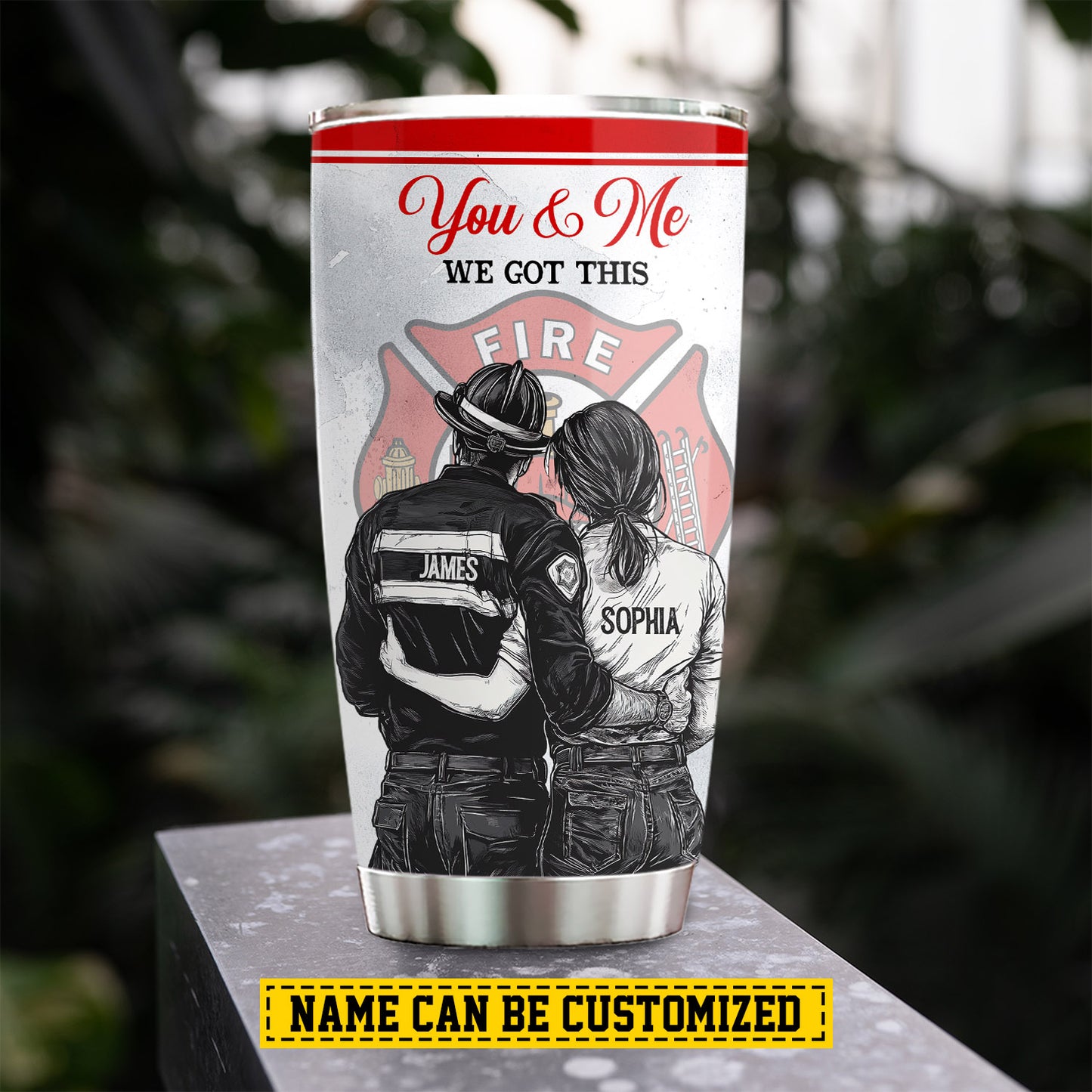 Personalized Firefighter Couple Tumbler, You Are The Love Of My Life Stainless Steel Tumbler, Travel Mug Tumblers Valentine's Day Gift For Firefighter-Loving Couple