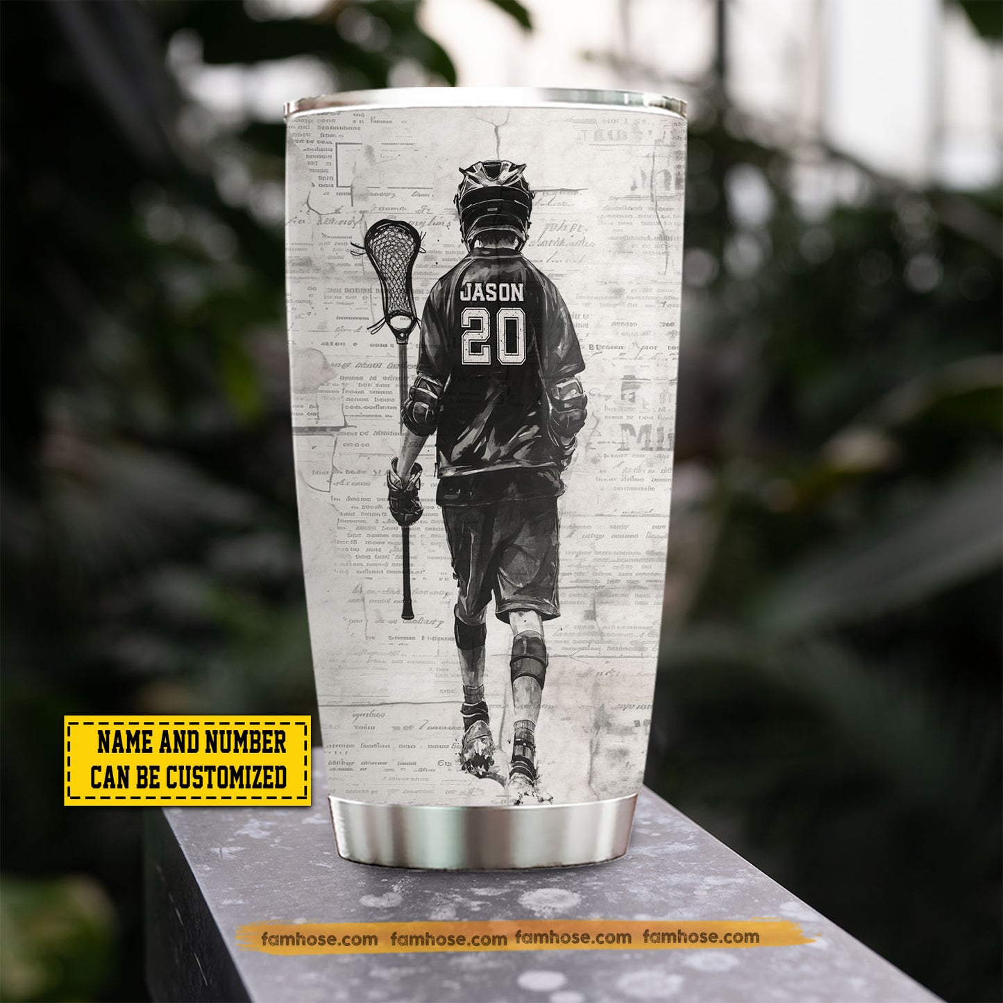 Funny Personalized Back To School Lacrosse Kid Tumbler, Born To Play Lacrosse Sports Stainless Steel Tumbler Gift For Lacrosse Lovers
