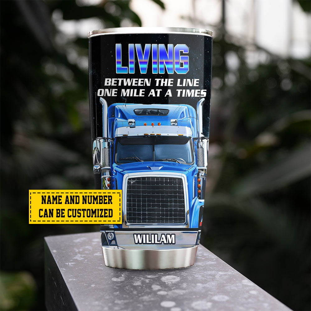 Personalized Trucker Stainless Steel Tumbler, Trucker Nutrition Facts Tumbler Gifts For Truck Drivers