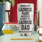 Personalized Lacrosse Dad Daughter Tumbler, Behind Every Lacrosse Player Sports Stainless Steel Tumbler, Travel Mug Tumblers Father's Day Gift For Lacrosse Lovers