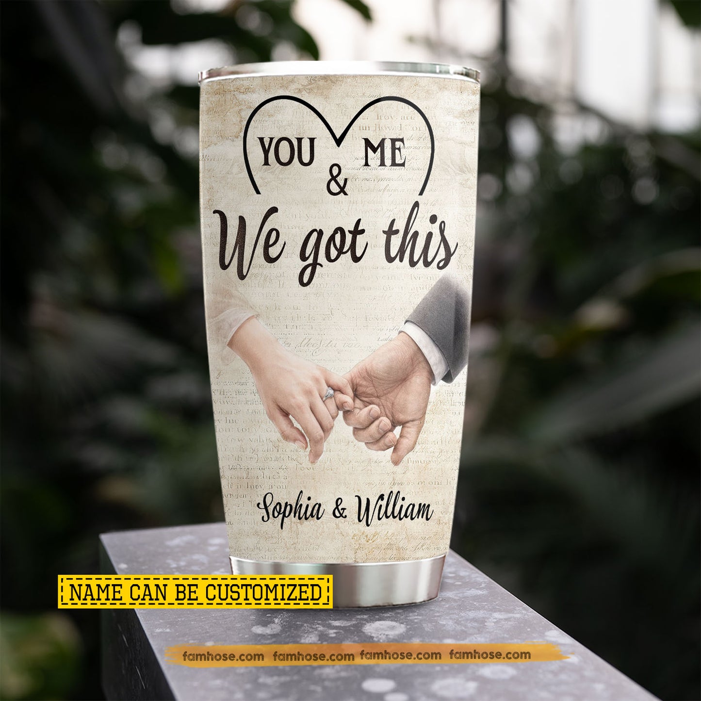 Personalized To My Husband Tumbler, You & Me We Got This Stainless Steel Tumbler, Valentine Tumbler Gifts For Husband