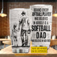 Personalized Softball Dad Daughter Tumbler, Behind Every Softball Player Sport Stainless Steel Tumbler, Travel Mug Tumblers Father's Day Gift For Softball Lover