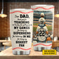 Motivational Quotes Personalized Baseball Tumbler, Dear Dad Thank You For All, Stainless Steel Tumbler, Gift For Dad From Son