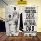 Personalized Volleyball Dad Daughter Tumbler, Behind Every Volleyball Player Sports Stainless Steel Tumbler, Travel Mug Tumblers Father's Day Gift For Volleyball Lovers
