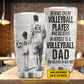 Personalized Volleyball Dad Daughter Tumbler, Behind Every Volleyball Player Sports Stainless Steel Tumbler, Travel Mug Tumblers Father's Day Gift For Volleyball Lovers