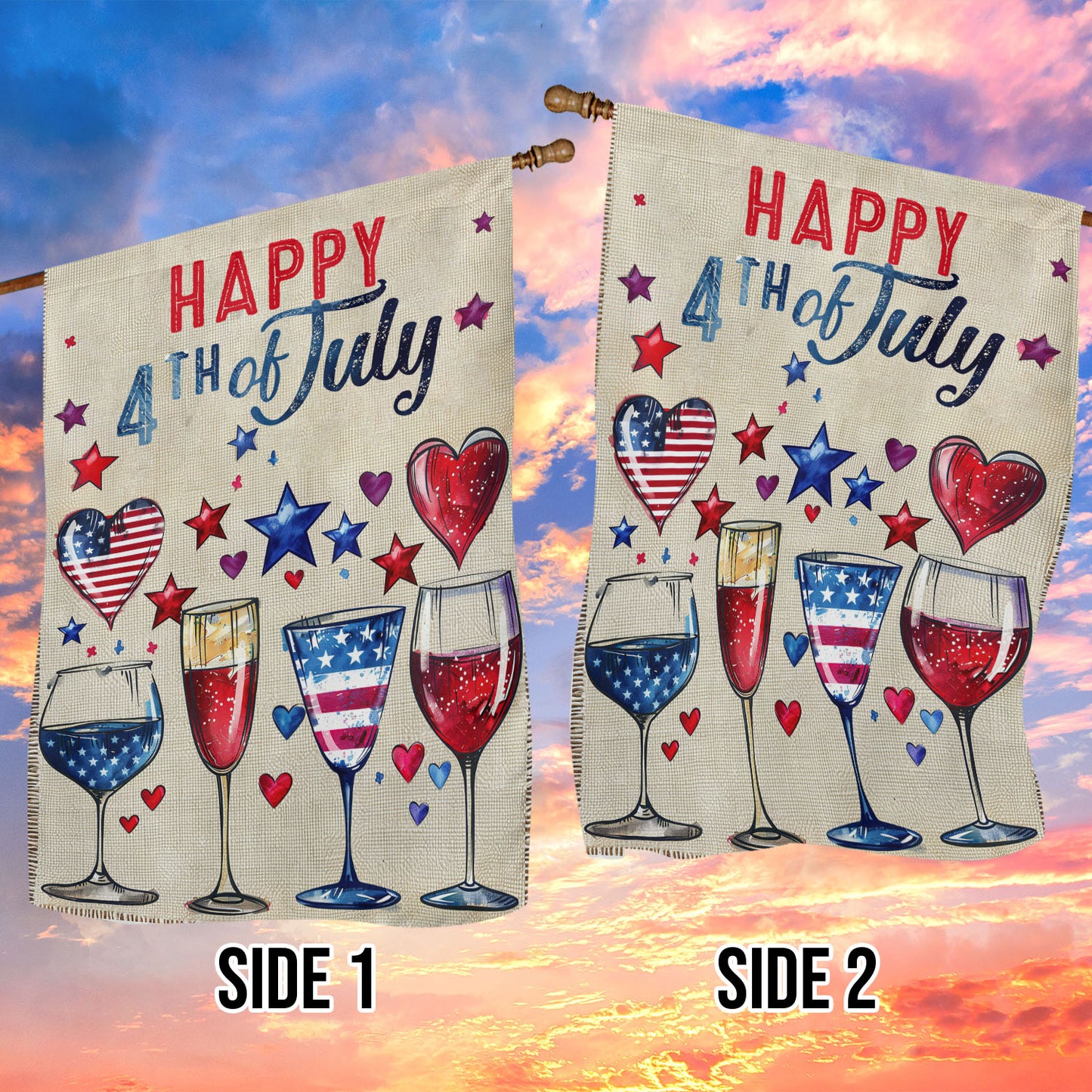 July 4th Garden Flag - House Flag, Happy 4th Of July Cheer Up, Independence Day Independence Day Yard Flag Gift For America Lovers