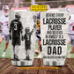 Personalized Lacrosse Dad Son Tumbler, Behind Every Lacrosse Player Sports Stainless Steel Tumbler, Travel Mug Tumblers Father's Day Gift For Lacrosse Lovers