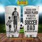 Personalized Soccer Dad Son Tumbler, Behind Every Soccer Player Sports Stainless Steel Tumbler, Travel Mug Tumblers Father's Day Gift For Soccer Lovers