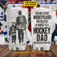 Personalized Hockey Dad Son Tumbler, Behind Every Hockey Player Sports Stainless Steel Tumbler, Travel Mug Tumblers Father's Day Gift For Hockey Lovers