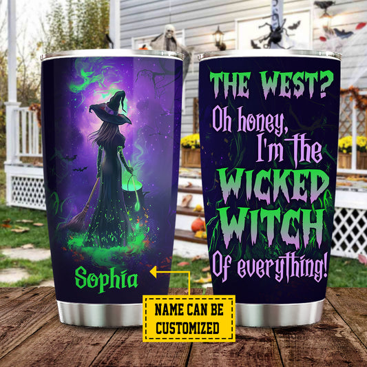 Personalized Halloween Tumbler, I'm The Wicked Witch Of Everything, Witch Stainless Steel Tumbler, Travel Mug Tumblers Gift For Witch Lovers