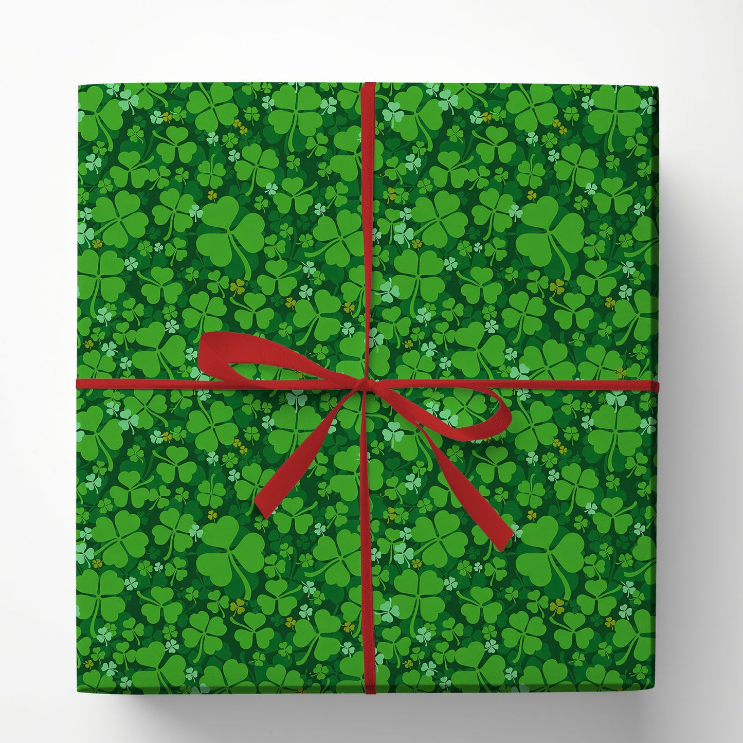 Four-Leaf Clover Wrapping Paper, Lucky Everywhere You Look Wrapping Paper Rolls, St Patrick's Day Gift Wrap For Irish Lover