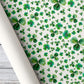 Shamrock Wrapping Paper, Lucky Greens, Ready To Gift Wrapping Paper Rolls, St Patrick's Day Gift Wrap For Irish Lover