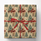 Vintage Santa Claus Wrapping Paper, Retro Christmas Tree Pattern Wrapping Paper Rolls, Xmas Gift Wrap