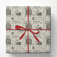 Vintage Christmas Newspaper Wrapping Paper, North Pole Times Santa Claus Newsprint Wrapping Paper Rolls, Xmas Gift Wrap