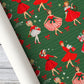 The 1950s Retro Vintage Christmas Wrapping Paper Wrapping Paper, Red Pin Up Girls Wrapping Paper Rolls, Xmas Gift Wrap