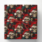 Christmas Skull Wrapping Paper, Skeleton Santa Hat Pattern Wrapping Paper Rolls, Xmas Gift Wrap For Skeleton Lover