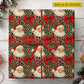 Vintage Personalized Leopard Santa With Red Bow Wrapping Paper, Wild About Christmas Wrapping Paper Rolls, Xmas Gift Wrap