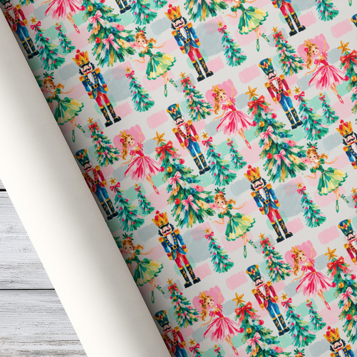 Christmas Nutcracker Ballet Wrapping Paper, Dance Of The Sugar Plum Fairy Wrapping Paper Rolls, Xmas Gift Wrap For Ballerina
