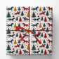 Vintage Christmas Cowboy Wrapping Paper, Galloping Into Christmas Wrapping Paper Rolls, Xmas Gift Wrap For Cowboys