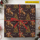 Vintage Personalized Christmas Cowboy Wrapping Paper, Howdy Santa Wrapping Paper Rolls, Xmas Gift Wrap For Cowboys