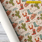 Personalized Christmas Cowgirl Wrapping Paper, Happy Yallidays Wrapping Paper Rolls, Xmas Gift Wrap For Cowgirls