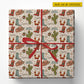 Personalized Christmas Cowgirl Wrapping Paper, Happy Yallidays Wrapping Paper Rolls, Xmas Gift Wrap For Cowgirls