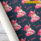Personalized Christmas Cowboy Wrapping Paper, Howdy Christmas Pink Cowboy Santa Wrapping Paper Rolls, Xmas Gift Wrap For Cowboys