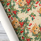 Vintage Christmas Cat Wrapping Paper, Cute Orange Tabby Kitten With Holly Berries Wrapping Paper Rolls, Xmas Gift Wrap For Cat Lover