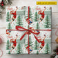Personalized Christmas Volleyball Wrapping Paper, Santa Playing Volleyball Wrapping Paper Rolls, Xmas Gift Wrap For Volleyball Lover
