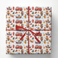 Firefighter Wrapping Paper, Cute Animal Firefighters & Fire Truck Pattern Wrapping Paper Rolls, Gift Wrap For Firefighter Lover